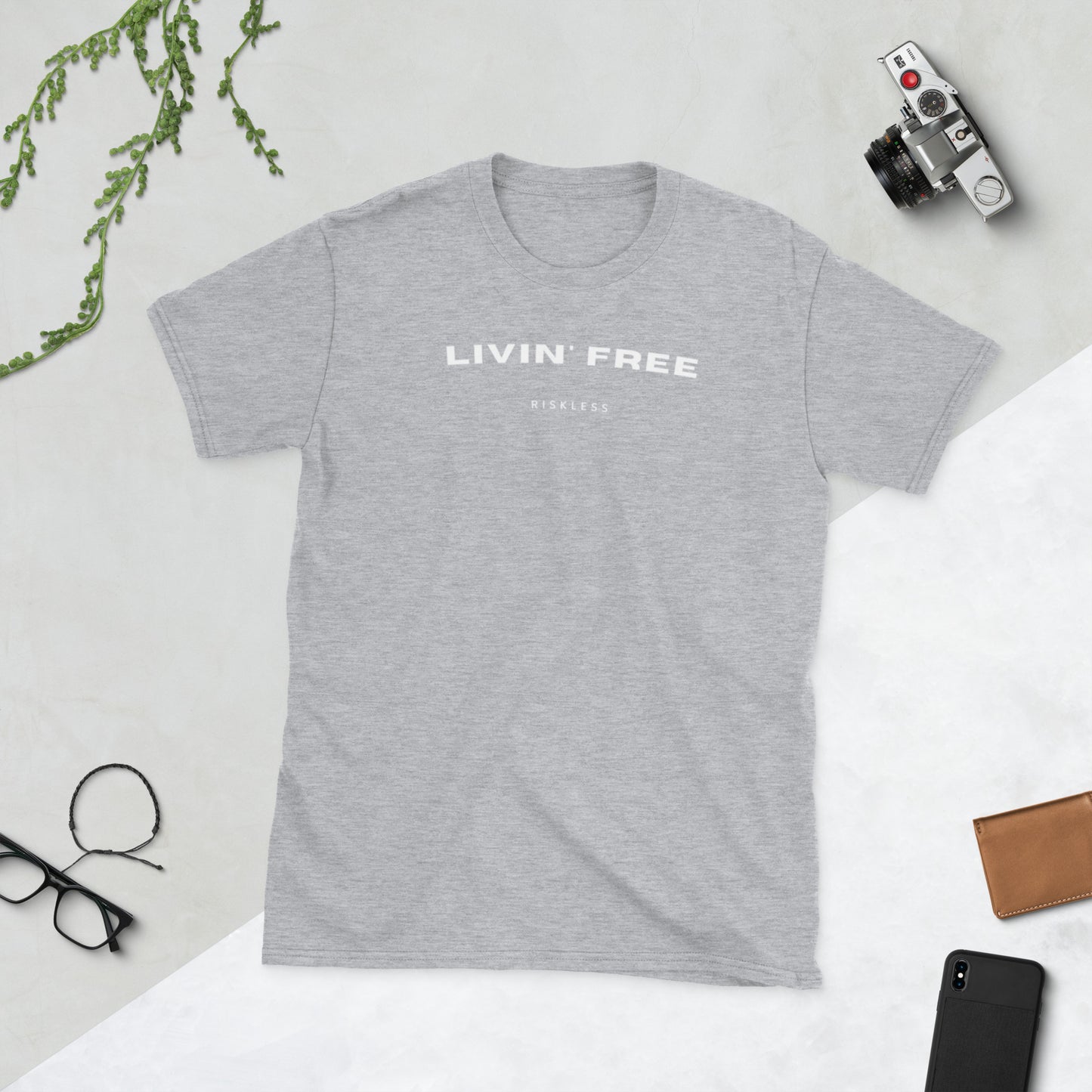 'Livin' Free' - Riskless Music Unisex T-Shirt