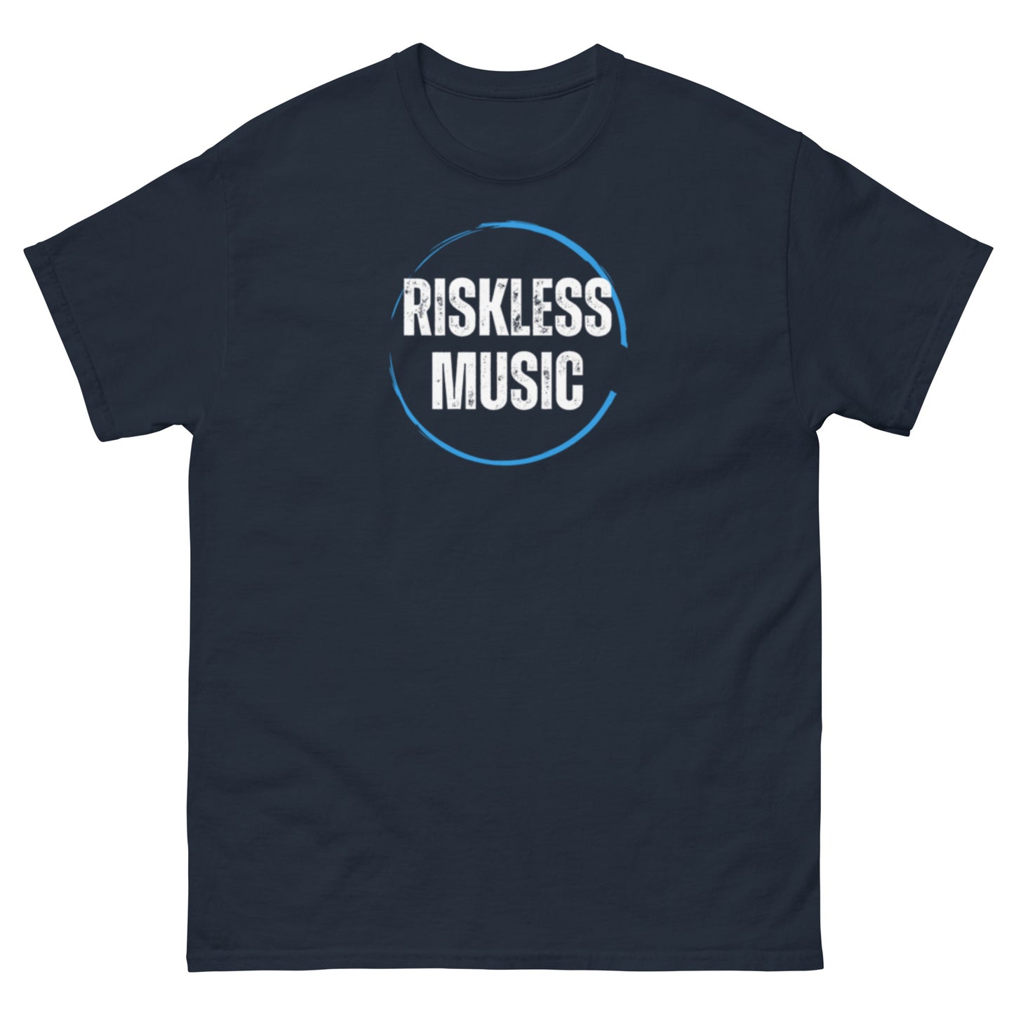 Riskless Music Logo Tee - Blue